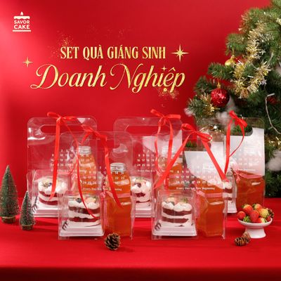 SCake set-qua-banh-red-velvet-sua-chua-dau-viet-quat-va-tra-dao-que-chu