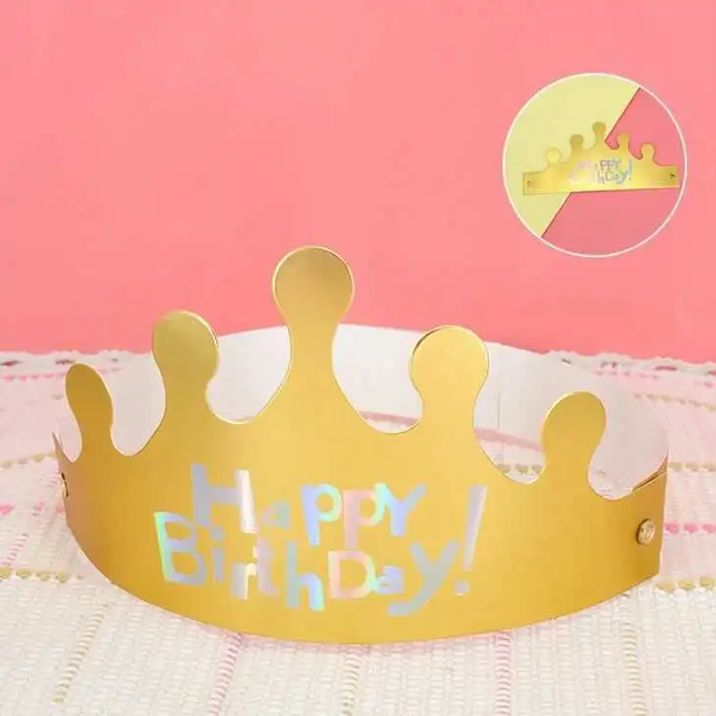 Ảnh chính sản phẩm Mũ sinh nhật giấy hình vương miện (chiếc)